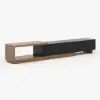 Quoint 180 - 255 cm Extendable TV Unit with 3 Drawers – 40cm – Stand Retracted Media – AUD-H0776