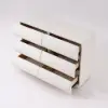 Humply 100 cm White Leather 6-Drawer Dresser