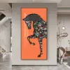 1000mm Rectangle Horse Building Blocks Wall Art Decor with Aluminum Frame Living Room