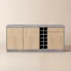 Japandi 183 cm Grey Kitchen Island with Storage & LED Lighting