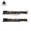 200 - 280 cm Extendable TV Stand with LED Light, Tempered Glass Door Cabinets & Drawer – Sintered Stone