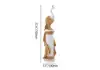 700mm Large Glam Peacock Floor Sculpture Decor Art Living Room Bedroom in White & Gold