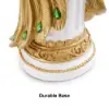 700mm Large Glam Peacock Floor Sculpture Decor Art Living Room Bedroom in White & Gold