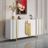 Aurea 160 cm White Wood Sideboard Buffet Cabinet with 2 Doors 2 Shelves