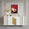 Aurea 160 cm White Wood Sideboard Buffet Cabinet with 2 Doors 2 Shelves