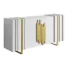 Aurea 160 cm White Wood Sideboard Buffet Cabinet with 2 Doors 2 Shelves