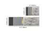 2 Pieces Modern Geometric Gradient Gold Washable Kitchen Runner Mats Non-slip Rug Set