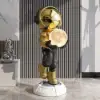 28.8" Astronaut Floor Sculpture Figurine Ornament Art Decor with Ball Lamp USB Charging – AUD-H0801