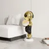28.8" Astronaut Floor Sculpture Figurine Ornament Art Decor with Ball Lamp USB Charging – AUD-H0801