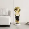 28.8" Astronaut Floor Sculpture Figurine Ornament Art Decor with Ball Lamp USB Charging – AUD-H0801
