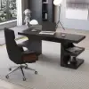 Picture of Ergonomic Black Faux Leather High Back Reclining Swivel Office Desk Chair with Footrest