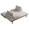 200 cm 3-Seater Cotton & Linen Convertible Sofa Bed with Pillows – 4 – Mid Century Pull