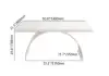 Industrial 180 cm Rectangular White Wood Desk with Metal Base