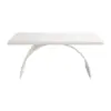 Industrial 180 cm Rectangular White Wood Desk with Metal Base