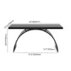 Industrial 160 cm Rectangular Black Wood Desk with Metal Base