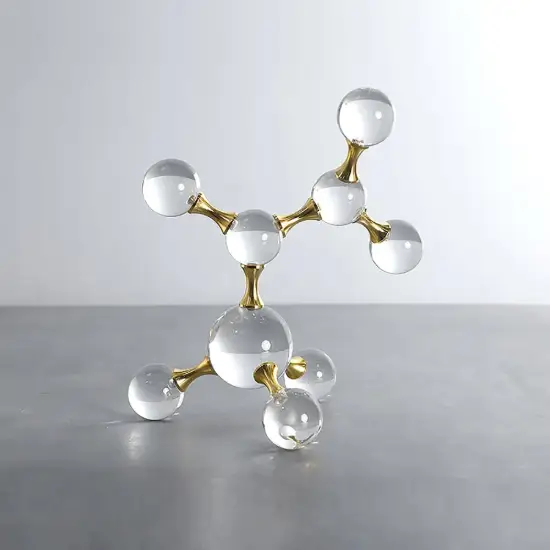 250mm Modern Crystal Ball Bubble Sculpture Decor Art 3D Molecular Ornament Living Room