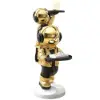Astronaut Resin Figurine Gold Side Table with Tray Top