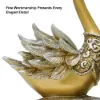 360mm Gold Modern Simulation Couple Swan Sculpture Art Ornament Home Table Statue Decor