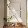 2 Pieces Japandi Abstract Wall Decor for Living Room 3D Hanging Art in White