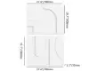 2 Pieces Japandi Abstract Wall Decor for Living Room 3D Hanging Art in White