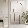 2 Pieces Japandi Abstract Wall Decor for Living Room 3D Hanging Art in White