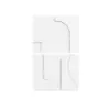 2 Pieces Japandi Abstract Wall Decor for Living Room 3D Hanging Art in White