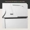 2 Pieces Japandi Abstract Wall Decor for Living Room 3D Hanging Art in White
