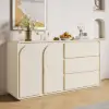 1505mm Modern Off White Sideboard Buffet with Storage Credenza Arch Door