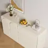 1505mm Modern Off White Sideboard Buffet with Storage Credenza Arch Door