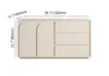 1505mm Modern Off White Sideboard Buffet with Storage Credenza Arch Door