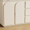 1505mm Modern Off White Sideboard Buffet with Storage Credenza Arch Door
