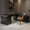 Chicent Modern Black L-shaped Executive Desk with Ample Storage Right Hand (1800mm)