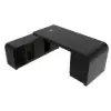 Chicent Modern Black L-shaped Executive Desk with Ample Storage Left Hand (1800mm)