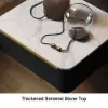 Black Leather Floating Nightstand
