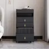 Modern Black Dressing Table with Chair with Mirror Mini Dressing Table with Stool