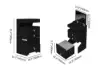 Modern Black Dressing Table with Chair with Mirror Mini Dressing Table with Stool