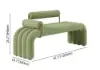 Modern Green Line Tufted Bench Velvet Upholstered Entryway Bench in Gold Finish