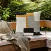 450mm x 450mm Boho Woven Textured Decorative Throw Pillow Cover Velvet Cushion Protector