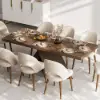 Farmhouse 160 - 200 cm Extendable Rectangular Walnut Dining Table, Seats 4–6