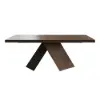 Farmhouse 160 - 200 cm Extendable Rectangular Walnut Dining Table, Seats 4–6