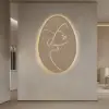 Picture of 800mm Oval LED Abstract Wall Art Modern Woman Face Sculpture Decor Living Room Bedroom