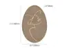 Picture of 800mm Oval LED Abstract Wall Art Modern Woman Face Sculpture Decor Living Room Bedroom