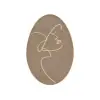 Picture of 800mm Oval LED Abstract Wall Art Modern Woman Face Sculpture Decor Living Room Bedroom