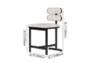 Modern Warm White Faux Leather Upholstered Dining Chair, 2 Pieces