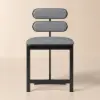 Modern Warm White Faux Leather Upholstered Dining Chair, 2 Pieces