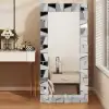 800mm x 1600mm Oversized Glam Rectangle Full Length Floor Mirror Silver Glass Frame