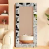 800mm x 1600mm Oversized Glam Rectangle Full Length Floor Mirror Silver Glass Frame