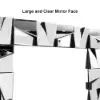 800mm x 1600mm Oversized Glam Rectangle Full Length Floor Mirror Silver Glass Frame