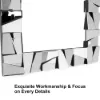 800mm x 1600mm Oversized Glam Rectangle Full Length Floor Mirror Silver Glass Frame