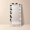 800mm x 1600mm Oversized Glam Rectangle Full Length Floor Mirror Silver Glass Frame